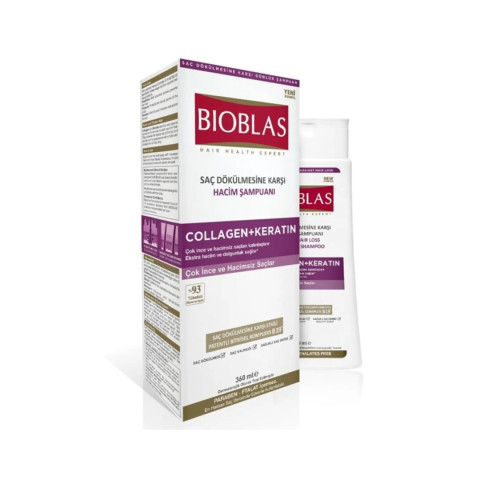 Bioblas Collagen + Keratin Saç Dökülmesine Karşı Hacim Şampuanı 360 ml