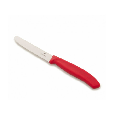 Victorinox Tırtıklı Doğrama Bıçağı, 11 cm - Kırmızı