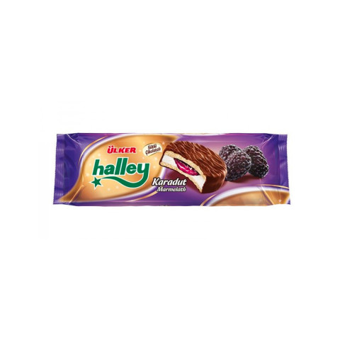 Ülker Halley Karadut Marmelat Dolgulu Çikolatalı Bisküvi 236 gr