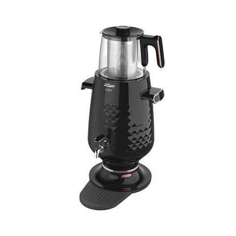 Arzum Ehlikeyif Cam Demlikli Semaver Siyah AR3083