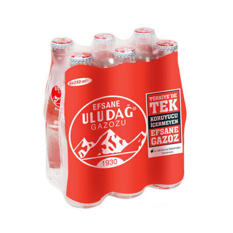 Uludağ Efsane Sade Gazoz, 6x 250 ml.